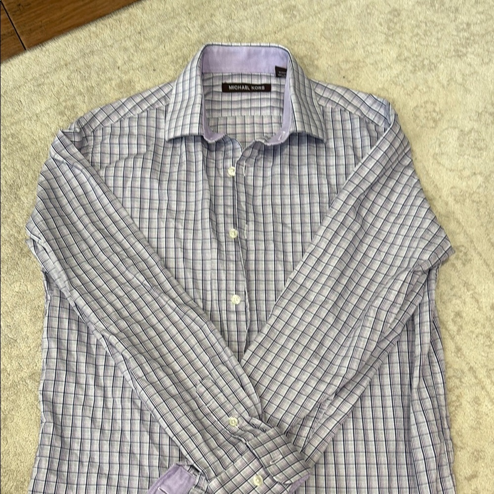 Michael Kors Boy’s Purple Checkered Shirt
